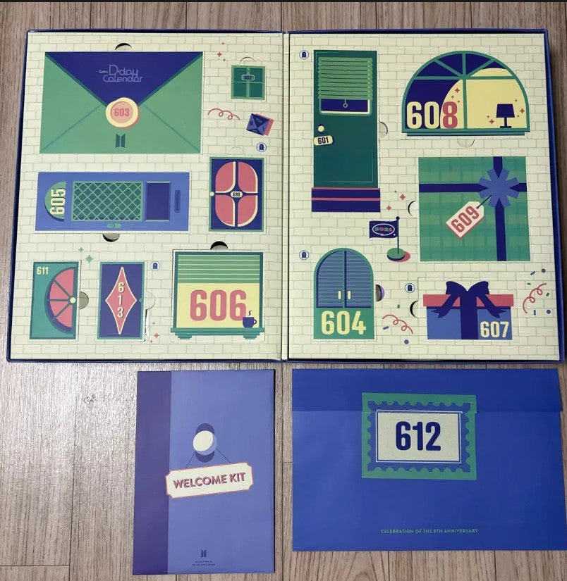 BTS Festa D-Day Calendar 2021 - Celebration of the 8th Anniversary (Sealed)