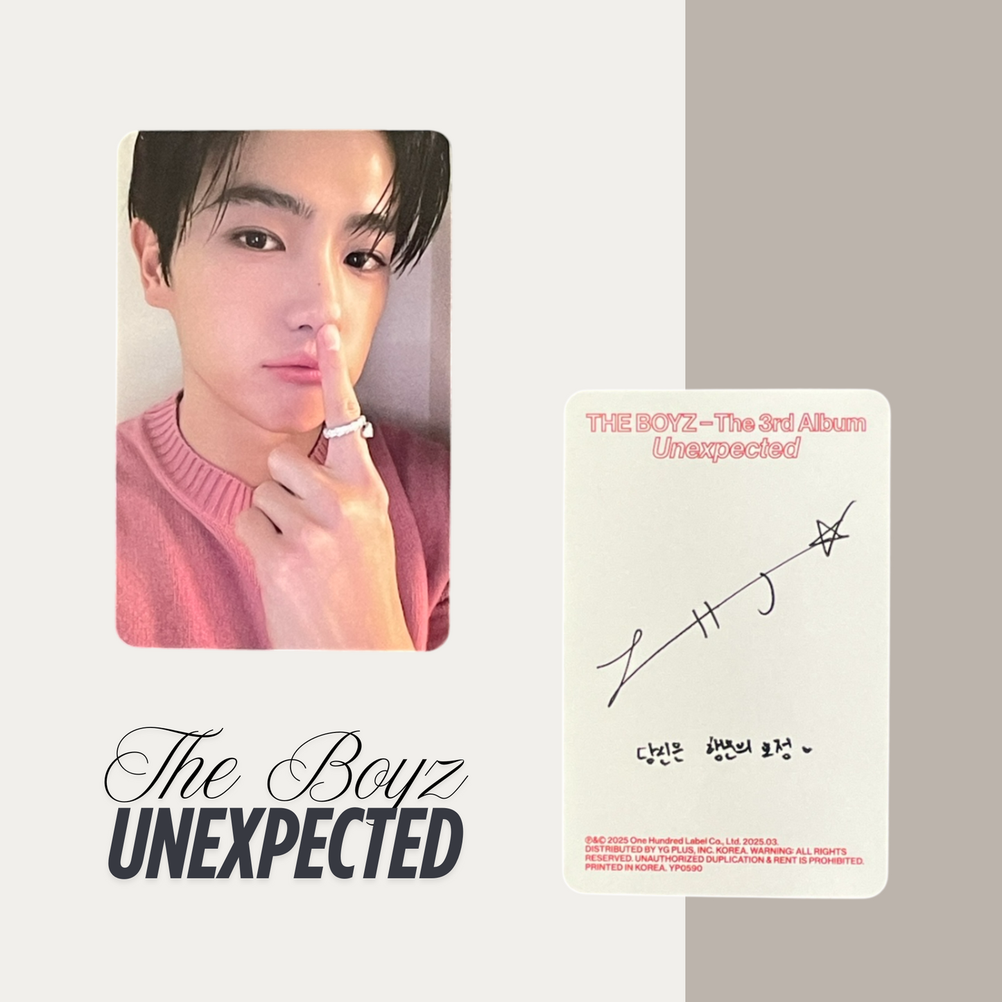 THE BOYZ Unexpected Official Photocard Set 3 – The Newly Released Album 2025