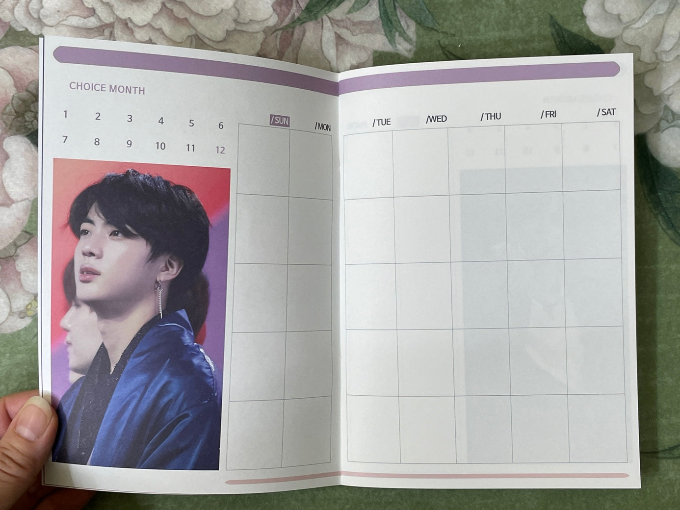 BTS Jin Fan-Made Merchandise Set - Exclusive Portraits, Scheduler & Keyring