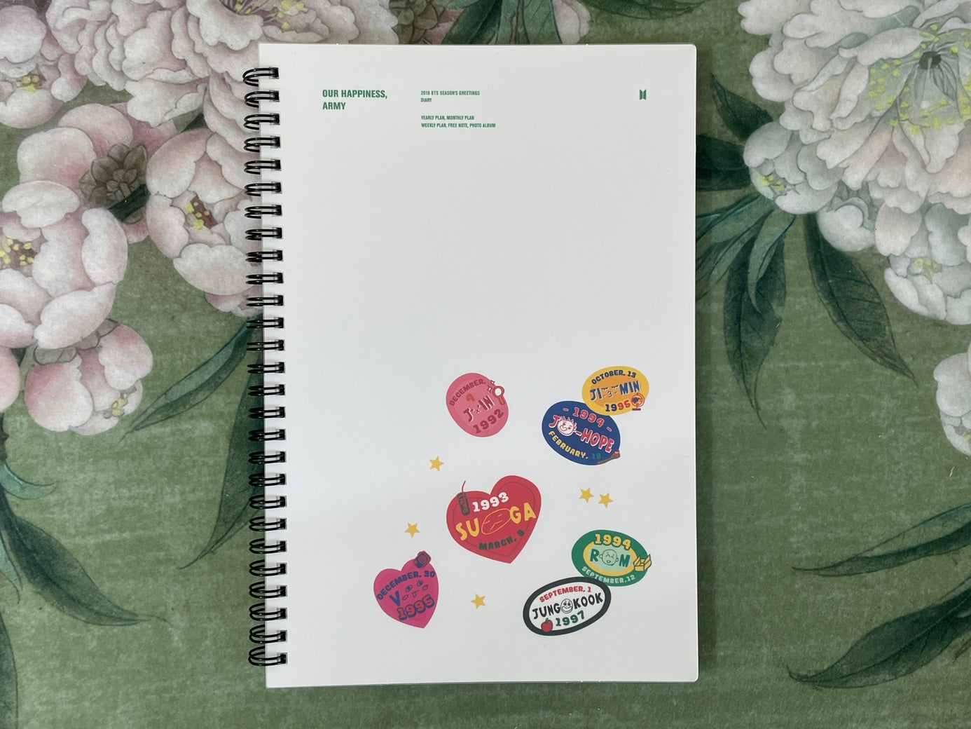 BTS 2019 Season's Greetings Goods Set 2 (Mouse Pad, 2 Masking Tapes, Diary + Deco Sticker, Index Paper)