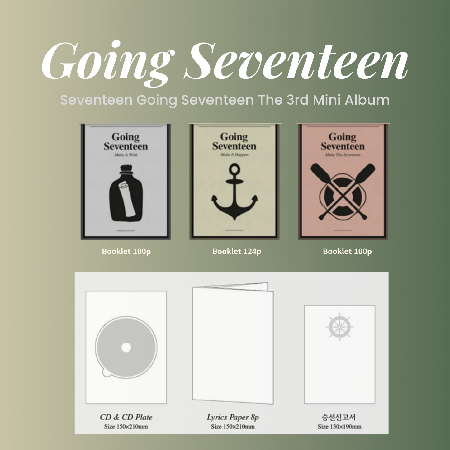 SEVENTEEN 3rd Mini Album Going Seventeen (Random / Sealed)
