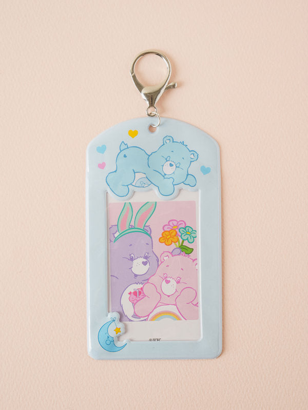 Polku Care Bear Photo Card Keyring - Pink, Purple or Blue