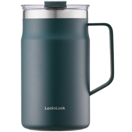 LocknLock Stainless Steel Metro Sealed Mug Tumbler with Handle - 600ml / 20.2oz - Perfect for Every Use