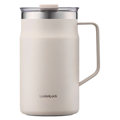 LocknLock Stainless Steel Metro Sealed Mug Tumbler with Handle - 600ml / 20.2oz - Perfect for Every Use