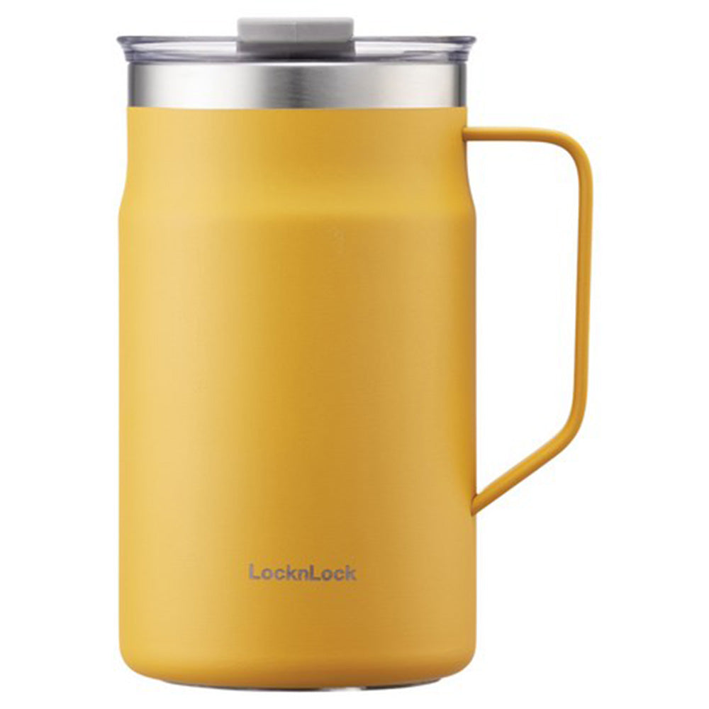 LocknLock Stainless Steel Metro Sealed Mug Tumbler with Handle - 600ml / 20.2oz - Perfect for Every Use