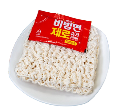 Paldo Zero Sugar Spicy Korean Bibim Myeon Instant Noodles 4.58 oz x 4 Packs