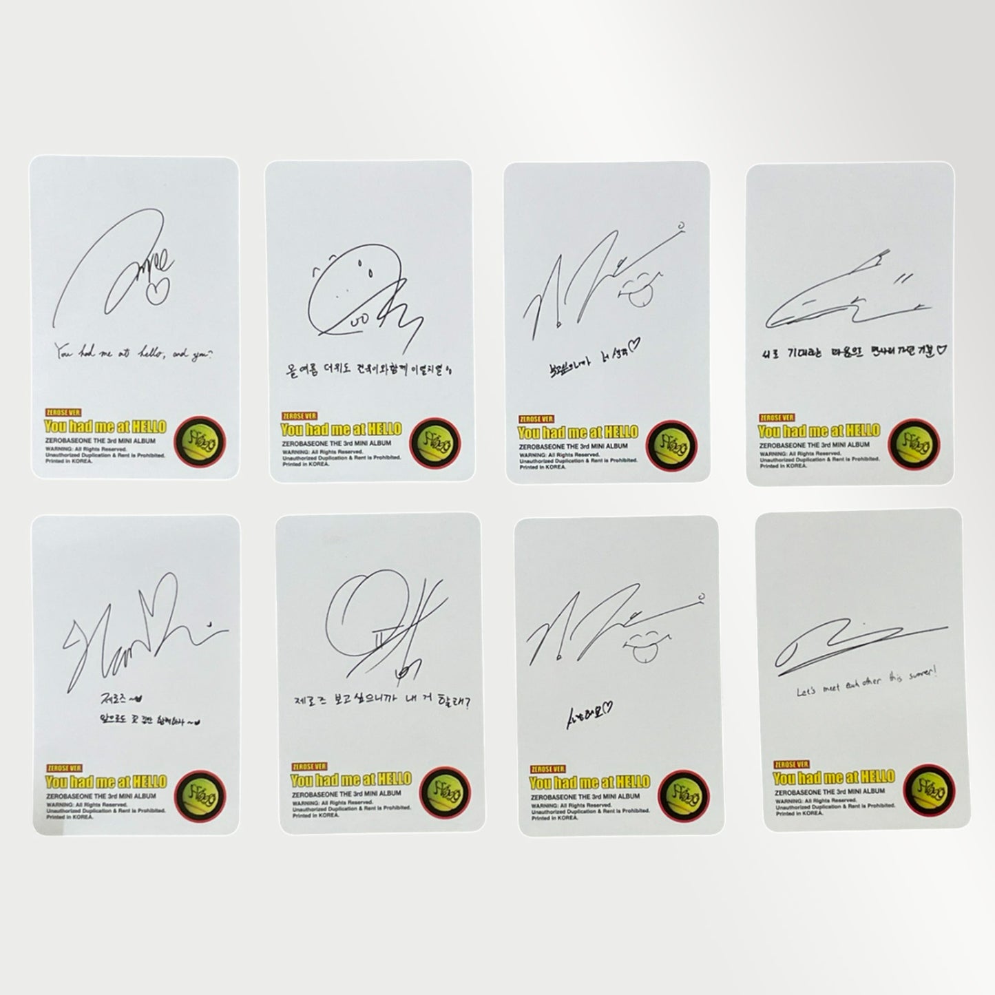 Official ZEROBASEONE Photocard – You had me at HELLO (2024 K-pop Album Collectible  Ver. C)
