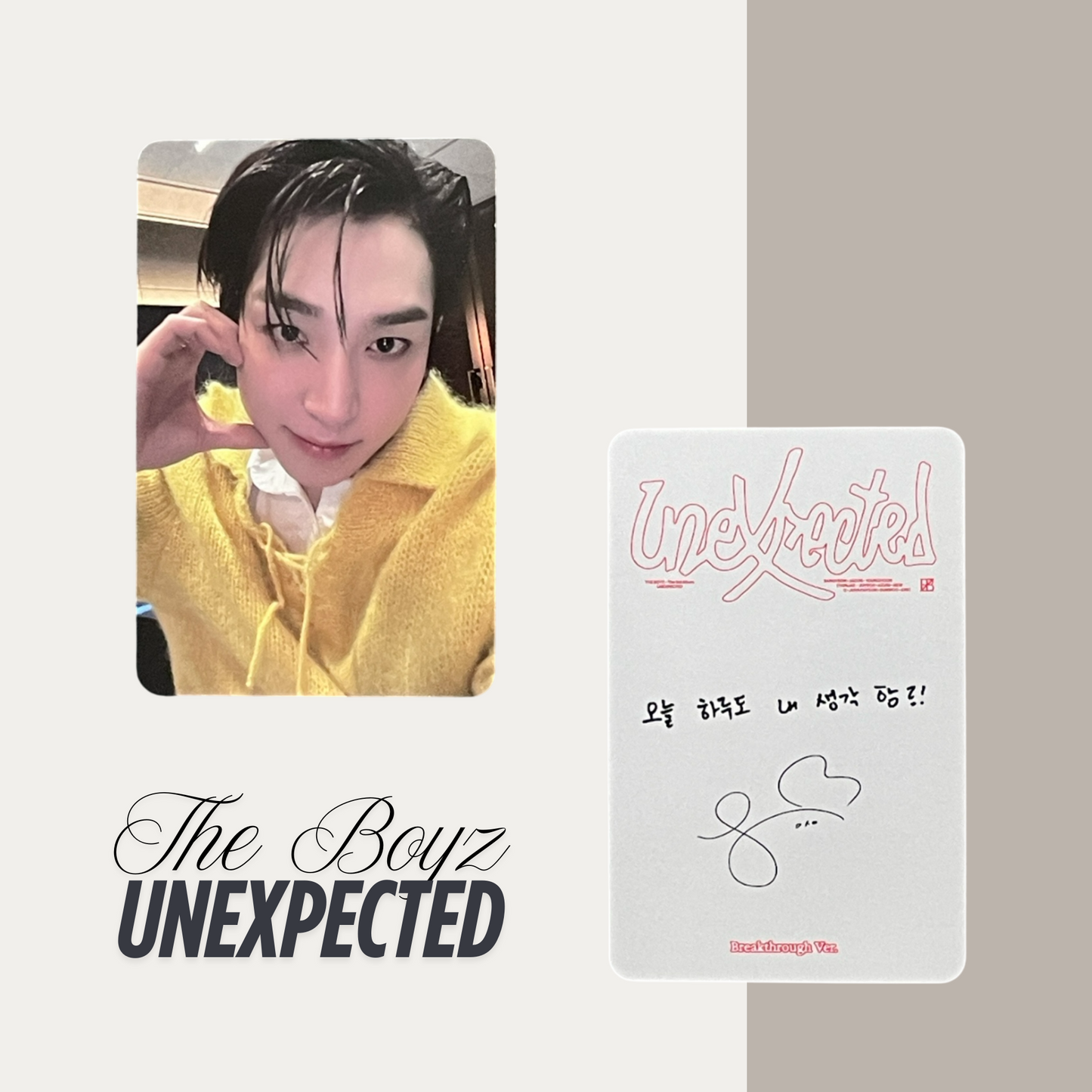 THE BOYZ Unexpected Official Photocard Set 4 – The Newly Released Album 2025