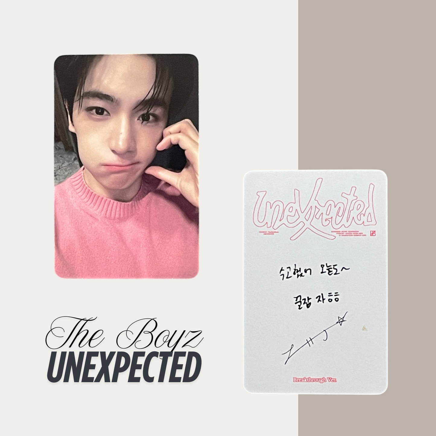 THE BOYZ Unexpected Official Photocard Set 4 – The Newly Released Album 2025