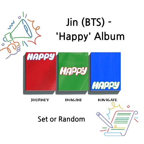 BTS Jin - 'Happy' Album (Whole Set)