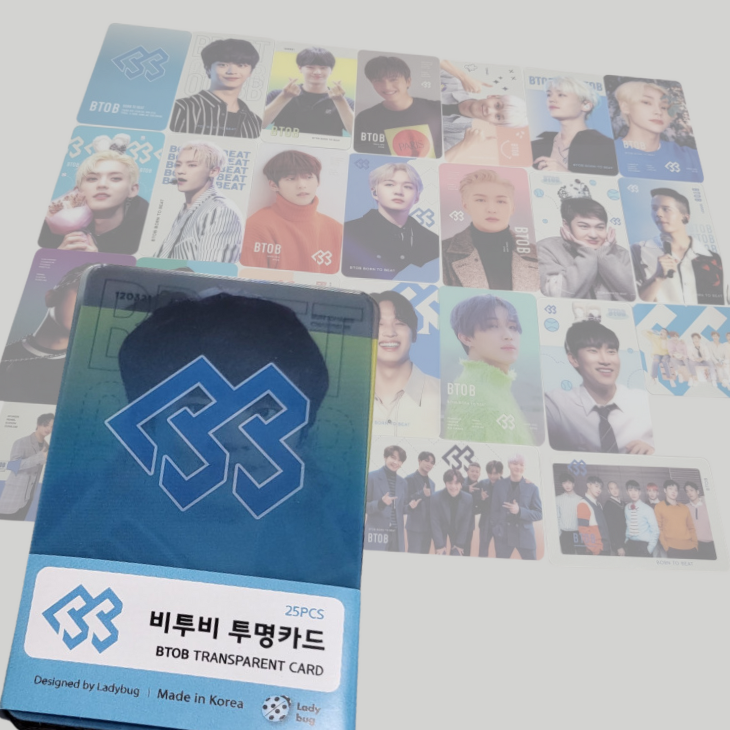 K-pop Transparent Photocard Bundle – ATEEZ, SHINee, STRAY KIDS, THE BOYZ, BTOB, ZB1 | Plastic K-pop Cards Set