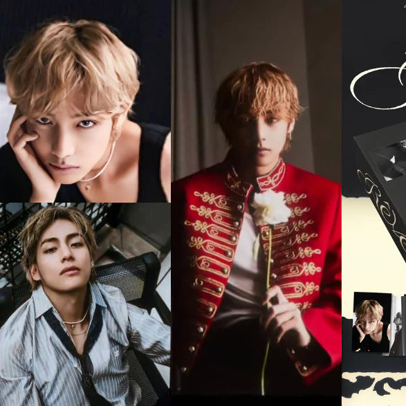 BTS V [Rêvé] Official Postcard Set (133pcs) + Magnet & Keyring | Taehyung KPOP Collector’s Box | ARMY Gift