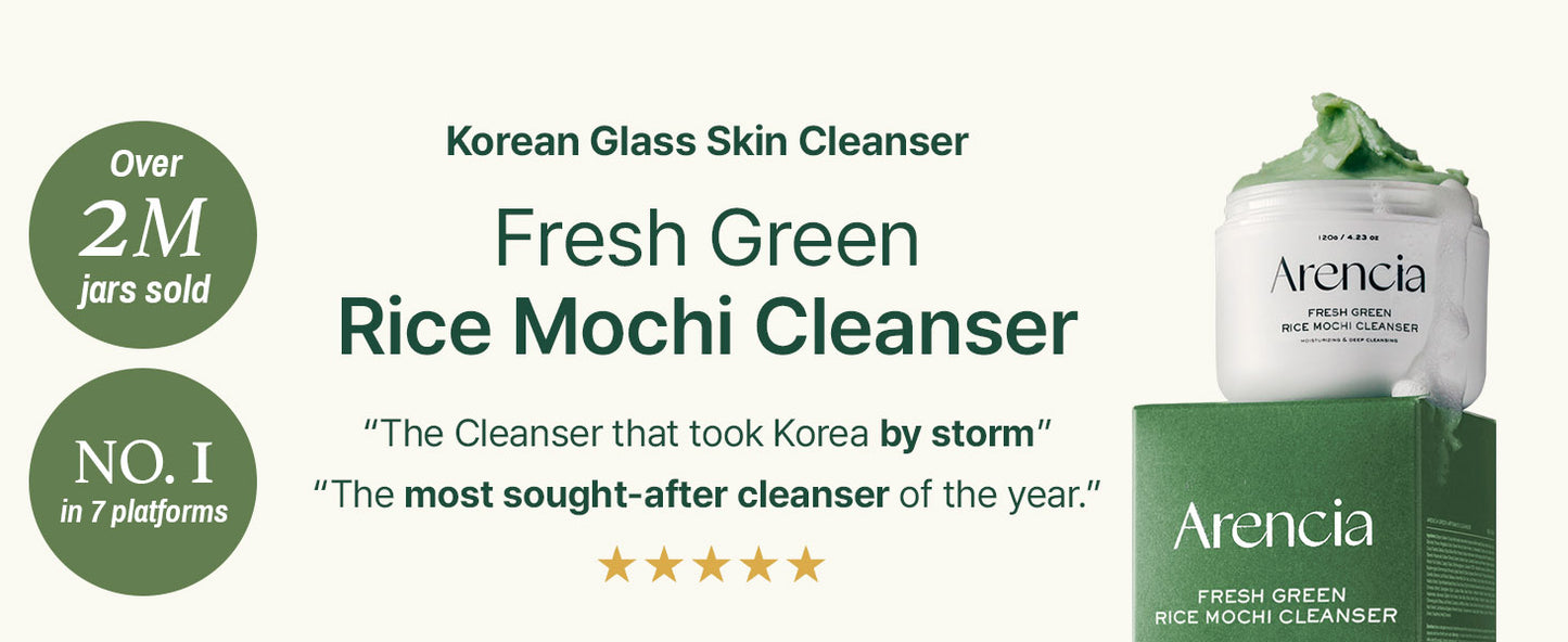 Arencia Rice Soap Fresh Cleanser - Moisturizing, Brightening & Deep-Cleansing (4.23oz)