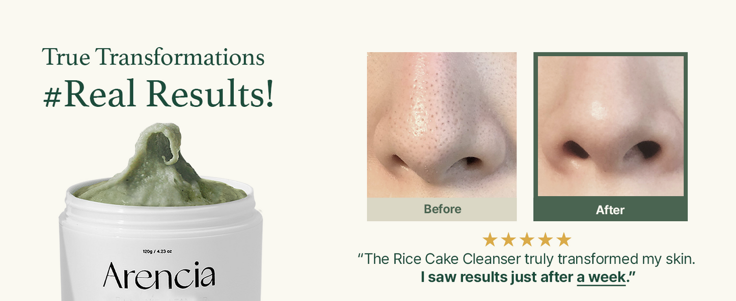Arencia Rice Soap Fresh Cleanser - Moisturizing, Brightening & Deep-Cleansing (4.23oz)