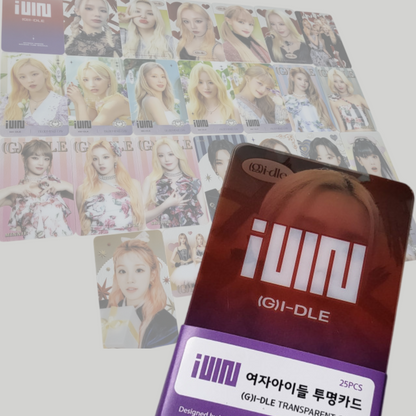 K-pop Transparent Photocard Bundle – I DLE OH MY GILR NMIXX ITZY IVE IU STAYC| Plastic K-pop Cards Set