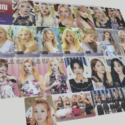 K-pop Transparent Photocard Bundle – I DLE OH MY GILR NMIXX ITZY IVE IU STAYC| Plastic K-pop Cards Set