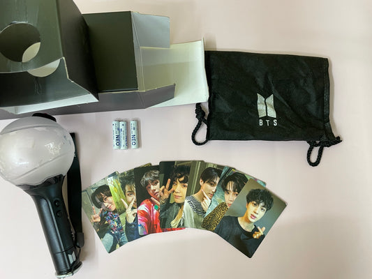 BTS ARMY Bomb Ver 3 Official Light Stick with Box Photo Card Set 7