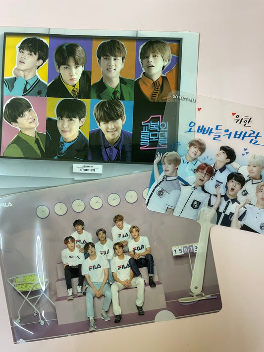 BTS x FILA x SMART File Folder & Fan Set