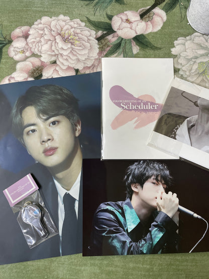 BTS Jin Fan-Made Merchandise Set - Exclusive Portraits, Scheduler & Keyring