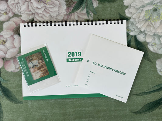 BTS 2019 Season's Greetings Goods Set 1 (Desk Calendar, DVD, Baby BTS Photo Film)