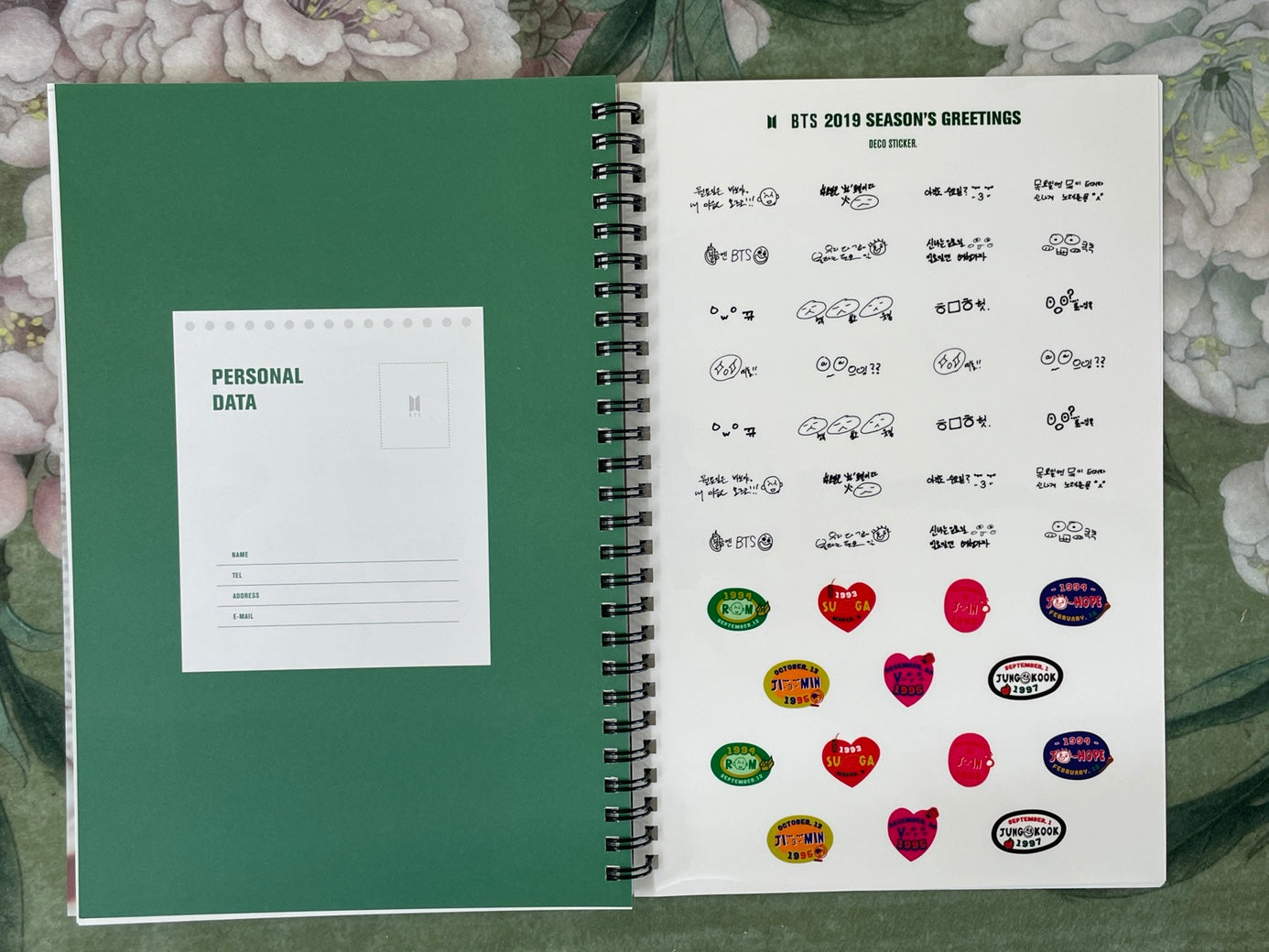 BTS 2019 Season's Greetings Goods Set 2 (Mouse Pad, 2 Masking Tapes, Diary + Deco Sticker, Index Paper)