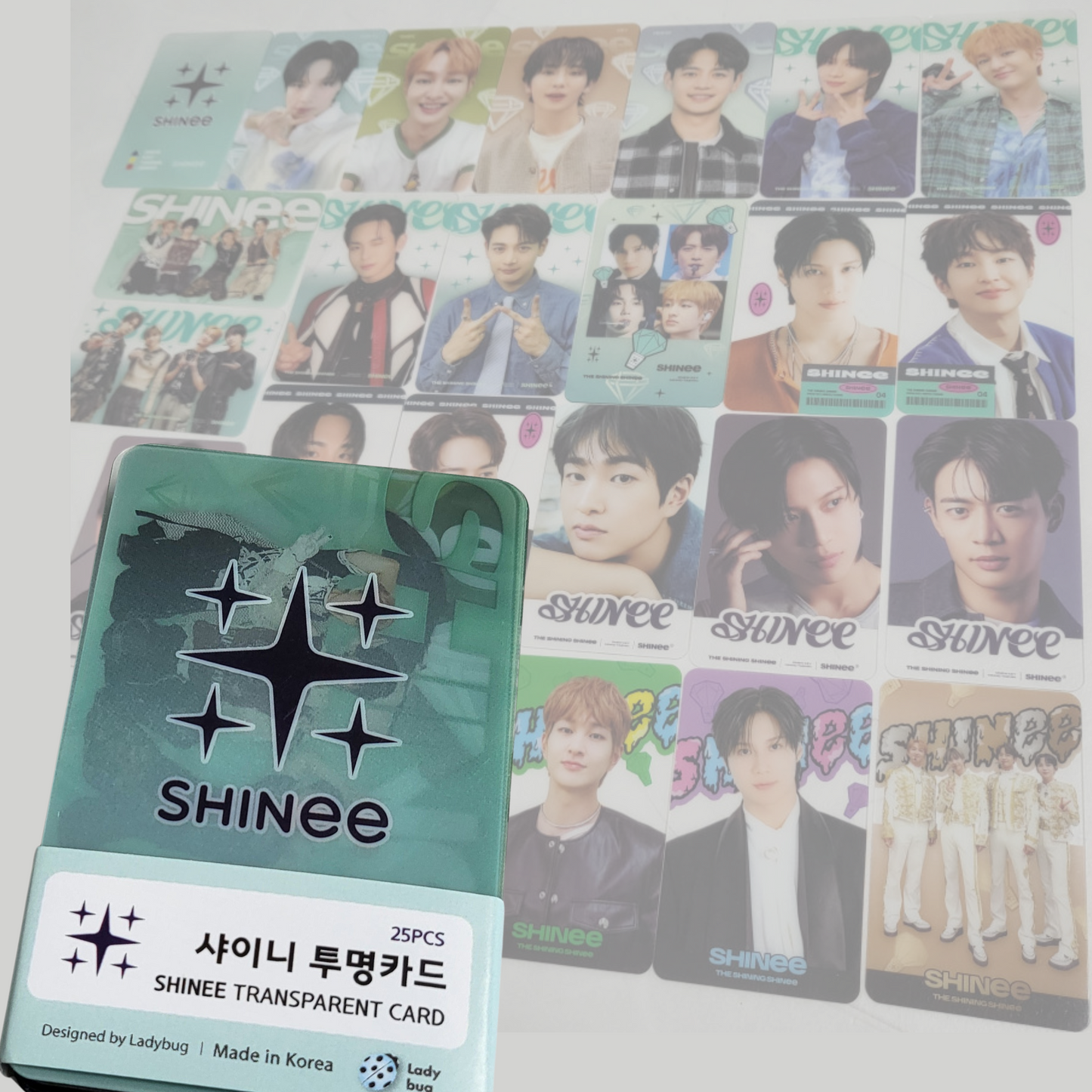 K-pop Transparent Photocard Bundle – ATEEZ, SHINee, STRAY KIDS, THE BOYZ, BTOB, ZB1 | Plastic K-pop Cards Set