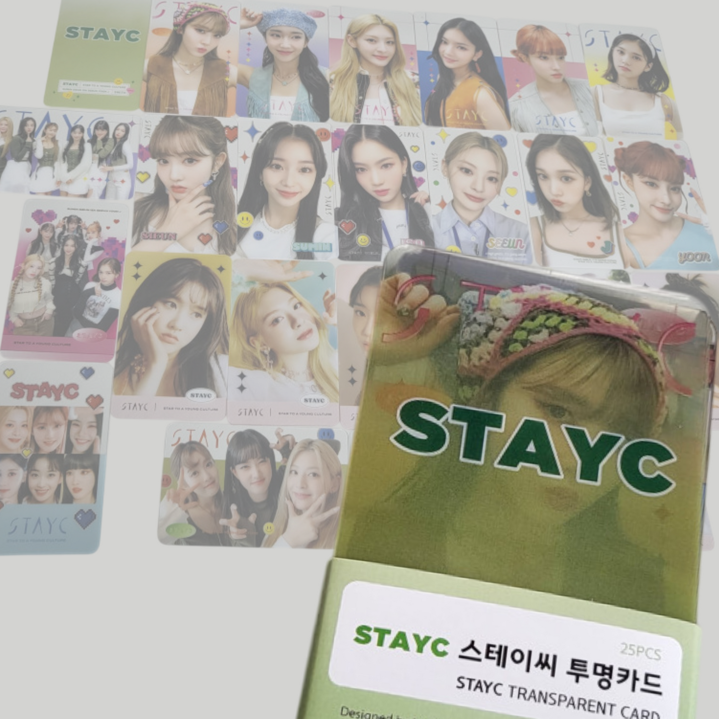 K-pop Transparent Photocard Bundle – I DLE OH MY GILR NMIXX ITZY IVE IU STAYC| Plastic K-pop Cards Set