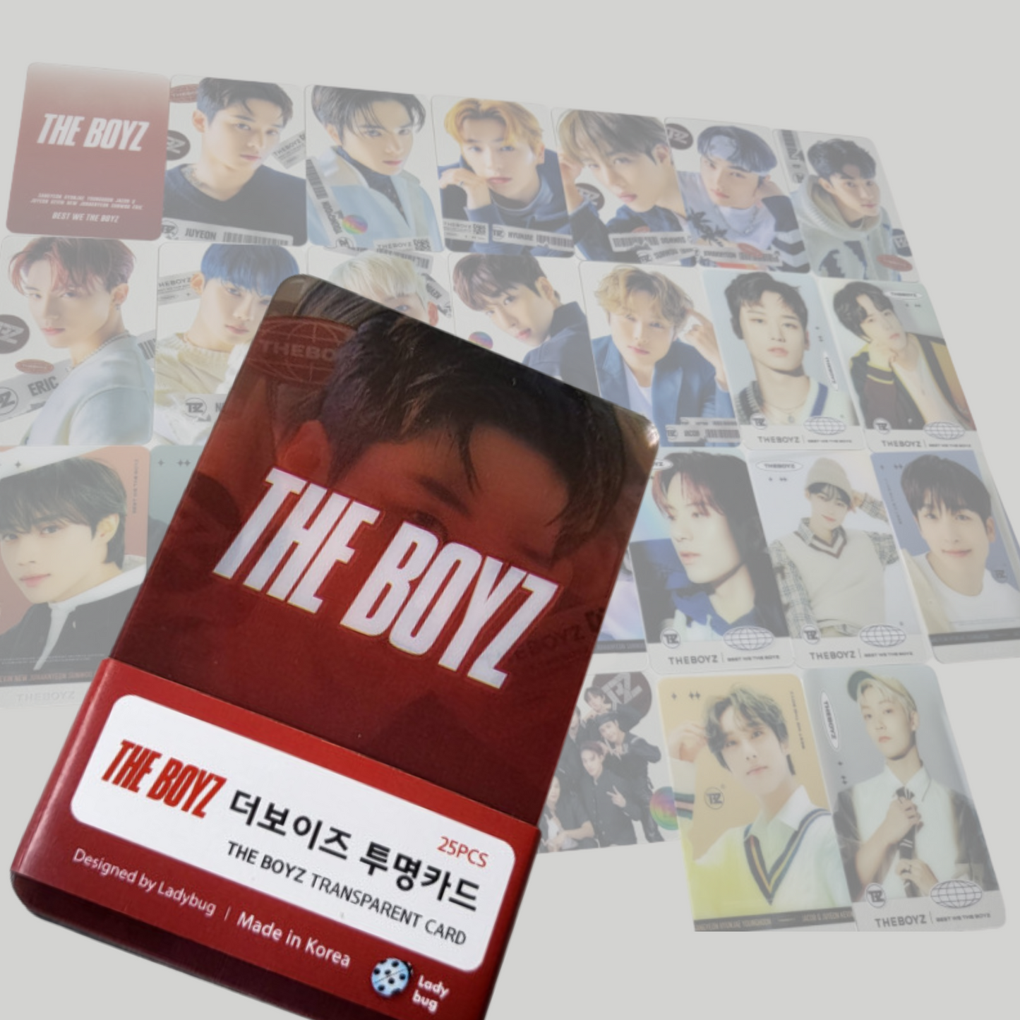 K-pop Transparent Photocard Bundle – ATEEZ, SHINee, STRAY KIDS, THE BOYZ, BTOB, ZB1 | Plastic K-pop Cards Set