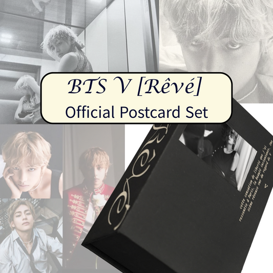 BTS V [Rêvé] Official Postcard Set (133pcs) + Magnet & Keyring | Taehyung KPOP Collector’s Box | ARMY Gift