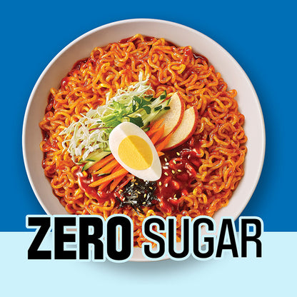 Paldo Zero Sugar Spicy Korean Bibim Myeon Instant Noodles 4.58 oz x 4 Packs