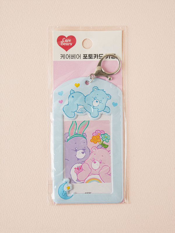 Polku Care Bear Photo Card Keyring - Pink, Purple or Blue
